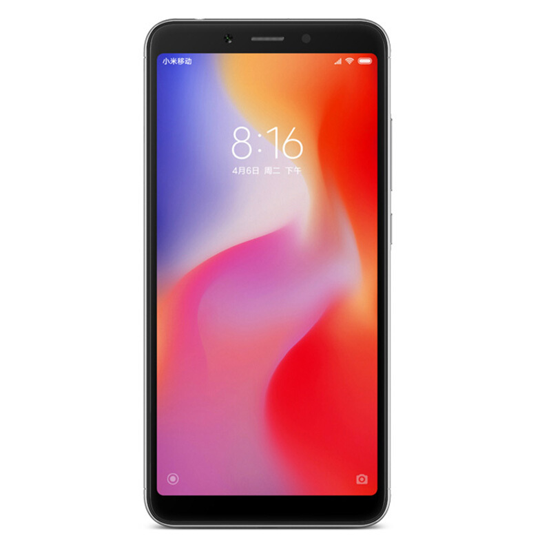 Xiaomi/小米 红米6 4GB+64GB 铂银灰 移动联通电信4G全网通手机