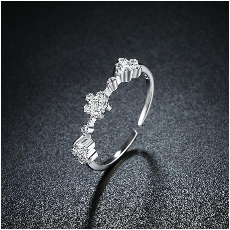 R102 Lady Silver Rings 戒指女925纯银简约日韩潮人开口单戒指环送女朋友七夕情人节礼物