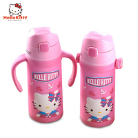Hello Kitty凯蒂猫双用儿童3D吸管杯420ML玫红KT-3736