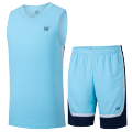 361°运动套装男夏季新款篮球套装舒适运动服552421903 XL 冥想蓝