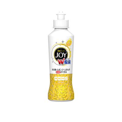[除菌柠檬味]宝洁(Procter&Gamble) 日本原装 Joy超浓缩去油污洗洁精洗涤剂 190ml 瓶装