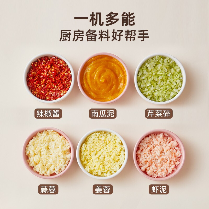 小熊绞肉机家用 辅食机婴儿绞馅机碎肉机料理机饺子肉馅搅拌机打蒜器电动搅肉机高清大图