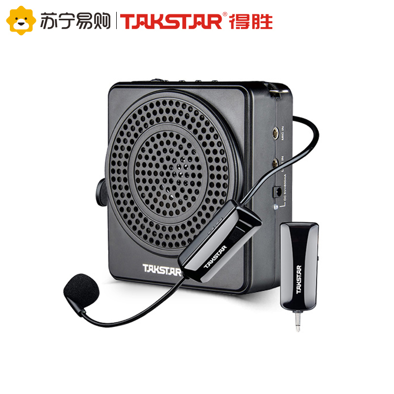 得胜E180M 大功率小蜜蜂扩音播放器 黑色无线版 支持U盘TF卡播放手机电脑输入 教学导游摆摊叫卖 便携式扩音机