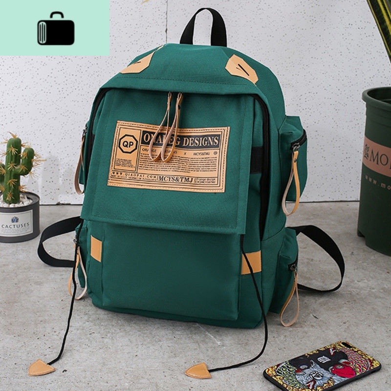 2019新款韩版原宿背包男女休闲简约双肩包潮流个生书包旅行包NEW LAKE高清大图