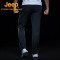 Jeep男式徒步长裤J112093874 颜色:深灰M 面料:聚酯纤维