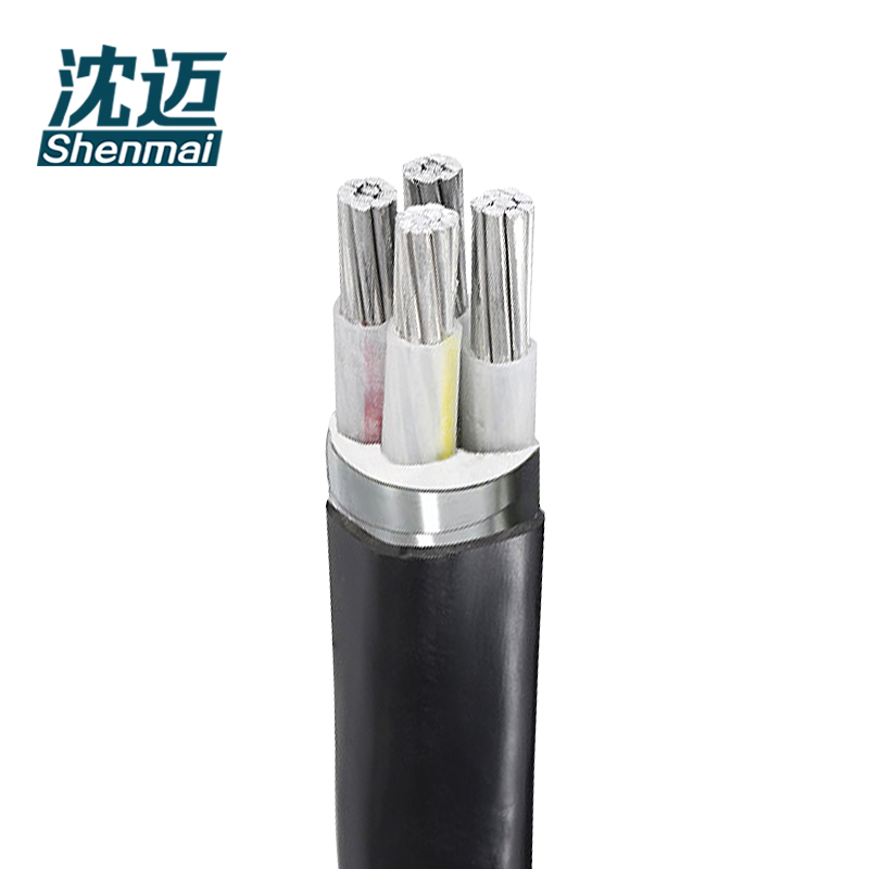 沈迈 铝芯铠装电缆 ZC-YJLV22-0.6/1kv-4*10平方 /米高清大图