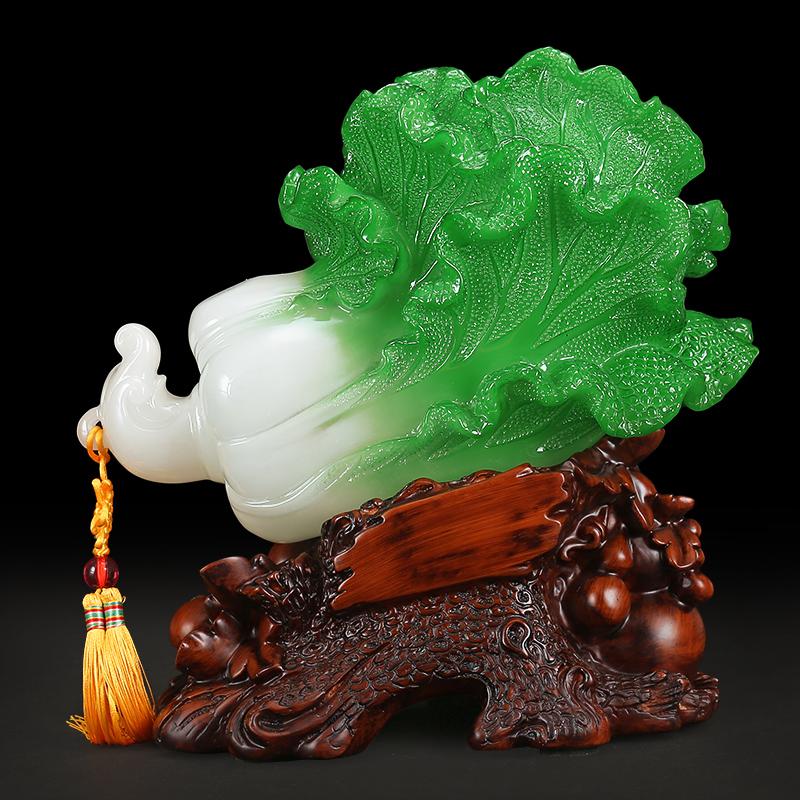 家柏饰(CORATED)玉白菜摆件葫芦工艺品创意家居客厅摆设玄关酒柜装饰品高清大图