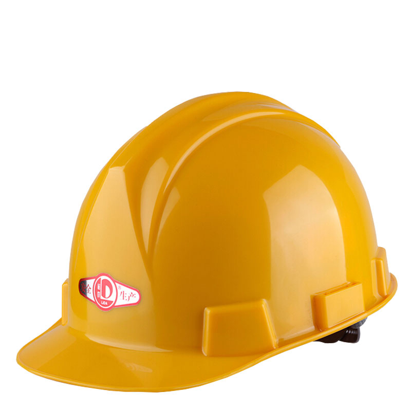 安全帽abs工地施工防护头盔防砸抗冲击高性能黄色