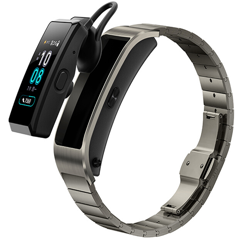 huawei华为智能手环b5时尚版钛金灰蓝牙耳机运动手环心率监测触控彩屏