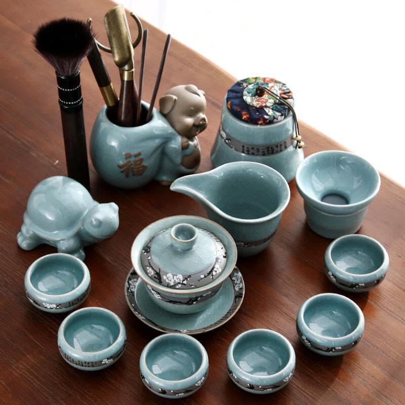 家柏饰(CORATED)旅行茶具套装功夫泡茶壶陶瓷茶杯便携式户外车载干泡台小茶盘图片