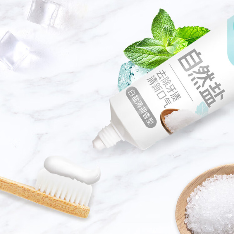 纳爱斯牙膏白盐薄荷香型清凉冰菊香型组合装200g*2支(包装随机)高清大图
