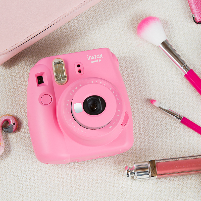 富士(FUJIFILM)INSTAX 拍立得 胶片相机 mini9 火烈鸟粉色 富士小尺寸 单机标配