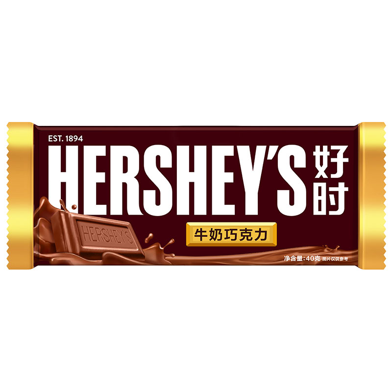 好时(Hershey’s)Hershey’s/好时巧克力排块40g牛奶黑巧巴旦木白巧风味休闲零食品糖果高清大图