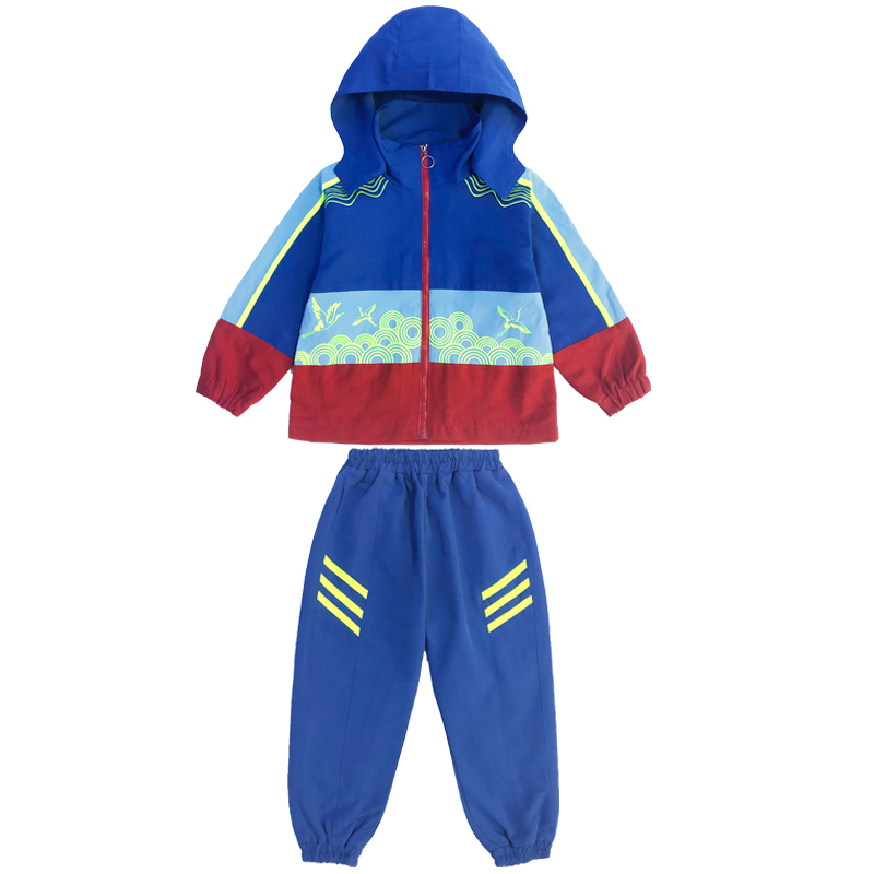热卖幼儿园园服春秋装冲锋衣小学生校服防风运动服儿童班服秋冬三件套