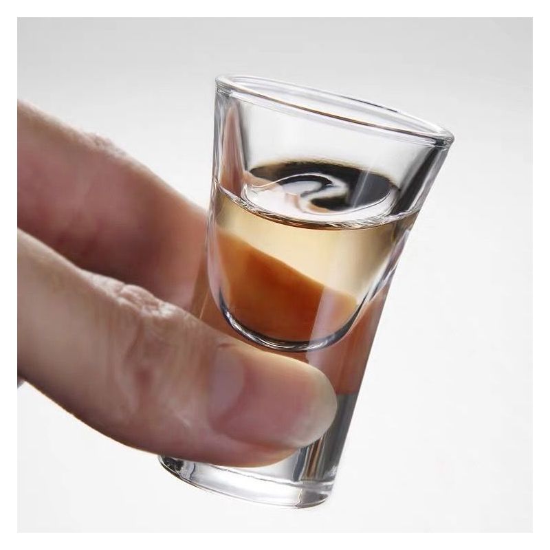 玻璃白酒杯子弹杯家用一口杯小酒杯烈酒杯套装小酒盅洋酒杯四方杯