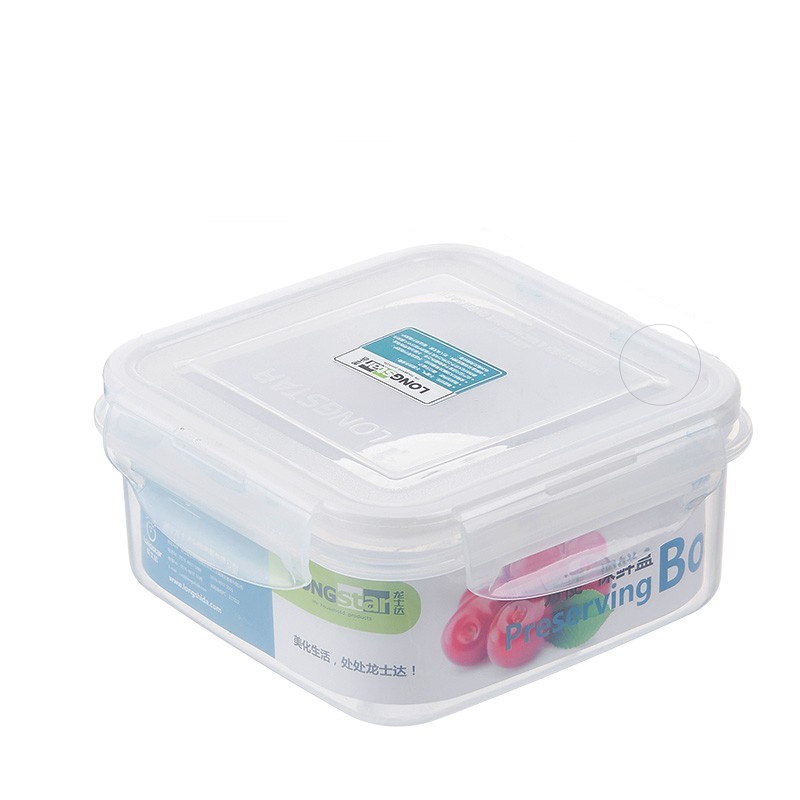 龙士达(LONGSTAR) LK-2009中方保鲜盒食品保鲜盒密封盒透明储物盒 2个装