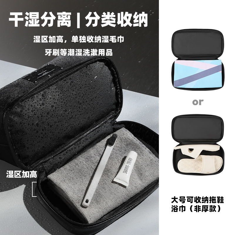 洗漱包男士出差旅行2025新款男旅游用品洗护套装收纳干湿分离1085高清大图