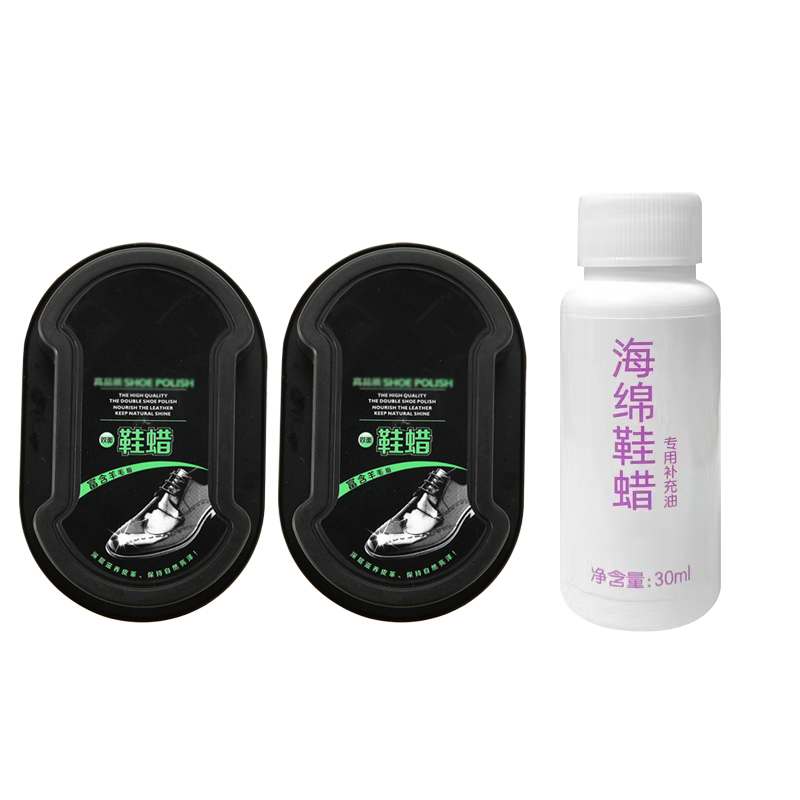 【一擦就亮】鞋擦皮鞋保养增亮神器双面海绵擦鞋无色鞋蜡鞋油刷子高清大图