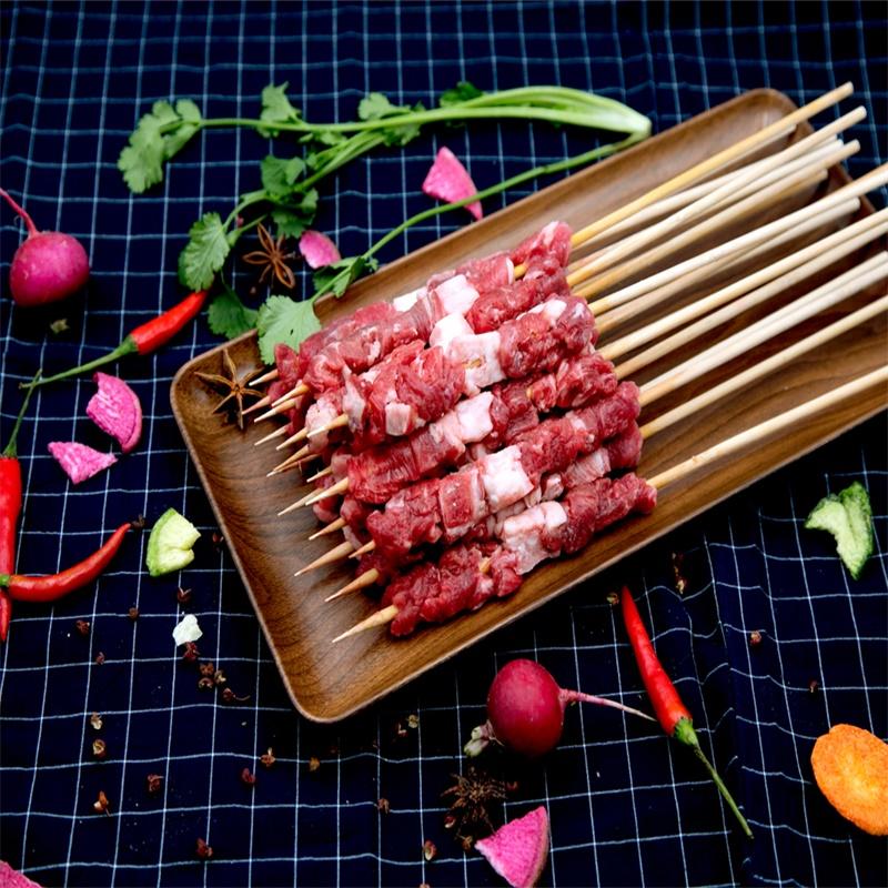 游牧御品 大漠牛肉串500g /袋 阿拉善戈壁草原黄牛上脑肉 烧烤食材 BBQ