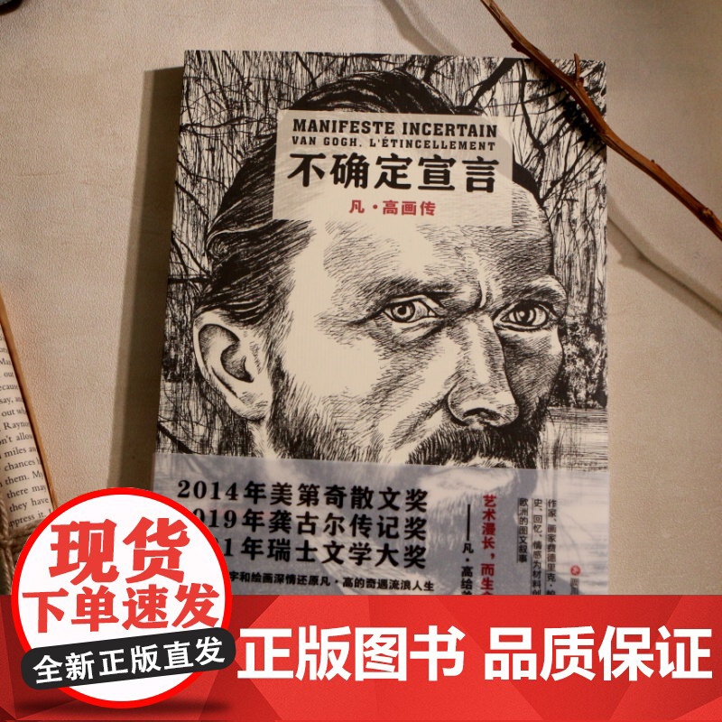 不确定宣言 凡·高画传 图文叙事讲述凡高的孤独奇遇流浪人生 瑞士文学大奖作品 散文诗歌绘画于一体的传记文学书籍 后浪