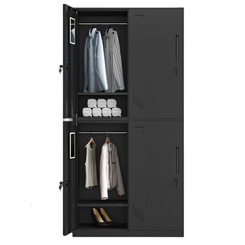 凌迪星黑色4门更衣柜900*500*1850mm台高清大图