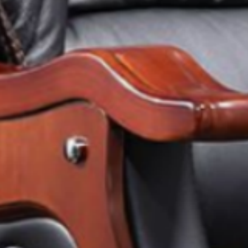 乐琪艺实木老板椅皮质把高清大图