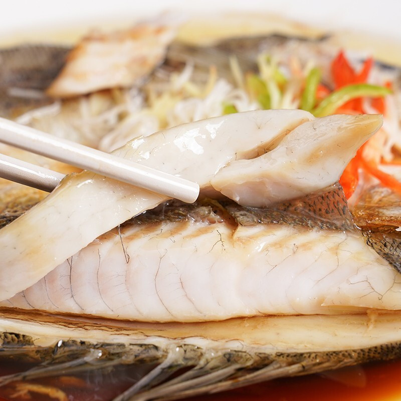 好拾味 国产冷冻鲜蒸三去海鲈鱼(去鳃去鳞去内脏)500g 生鲜 海鲜水产