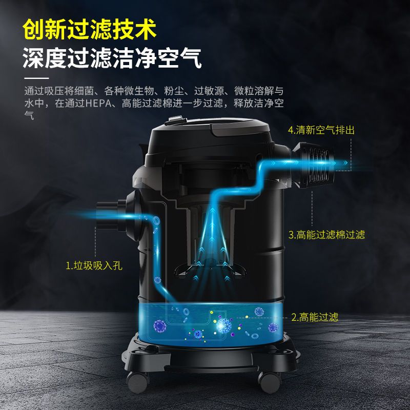 吸尘器家用小型除螨大吸力力大功率静音车用干湿两用工业|15清洁标准款