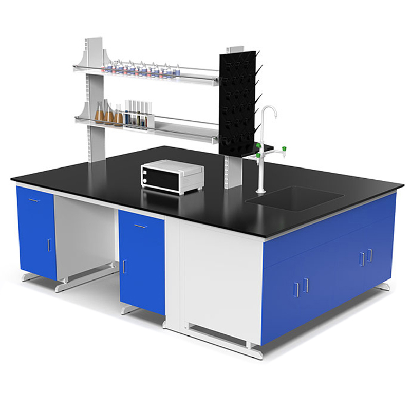 烁恒实验桌钢木2.5m台高清大图
