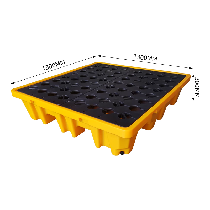 臻远ZY-TP-09防泄漏塑料托盘防渗漏托盘防潮货物托盘 四桶托盘款高清大图