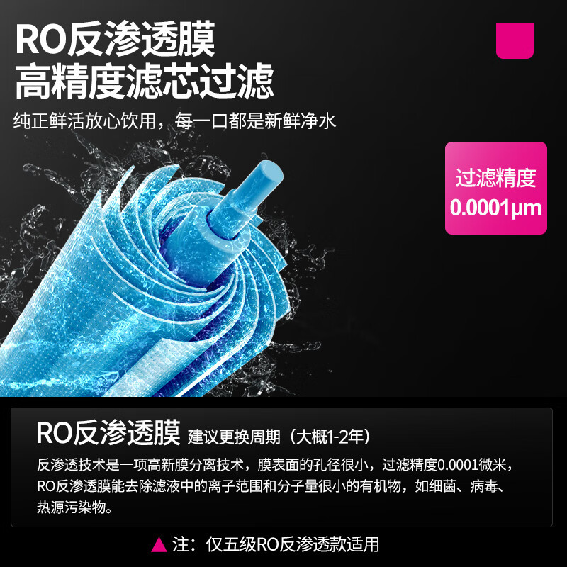 乐创(lecon)直饮机不锈钢开水器RO反渗透五级过滤饮水机一开一净/两开LC-J-BH60高清大图