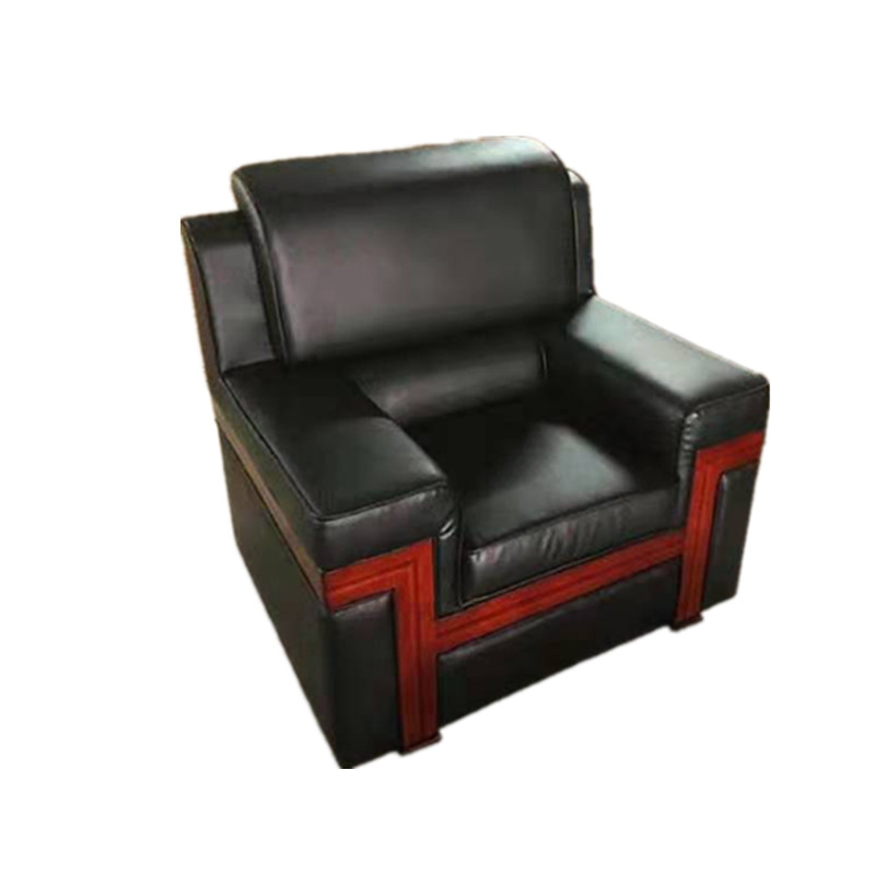 匡大 办公沙发西皮接待沙发领导沙发会谈沙发 黑色