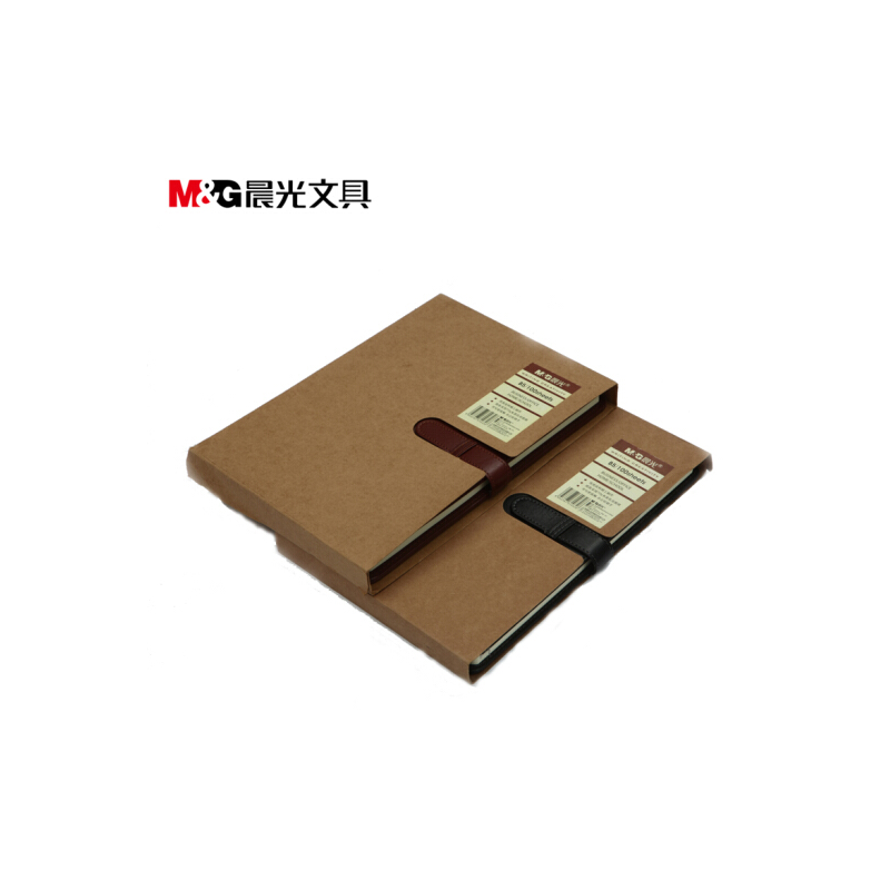 晨光(M&G) 皮革胶套本 APY4G381 A5 酒红色 100页/本 APY4G381