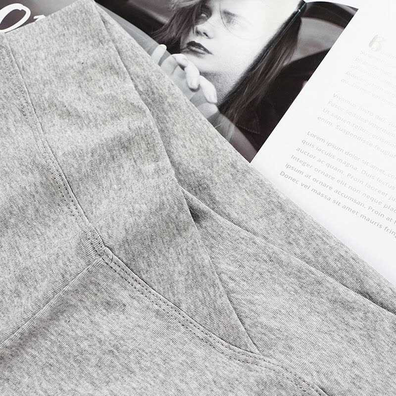 迪鲁奥(DIUAO) 孕妇安全裤防托腹低腰宽松孕妇装短裤怀孕期夏季薄款孕妇裤子 交叉-灰色 图片