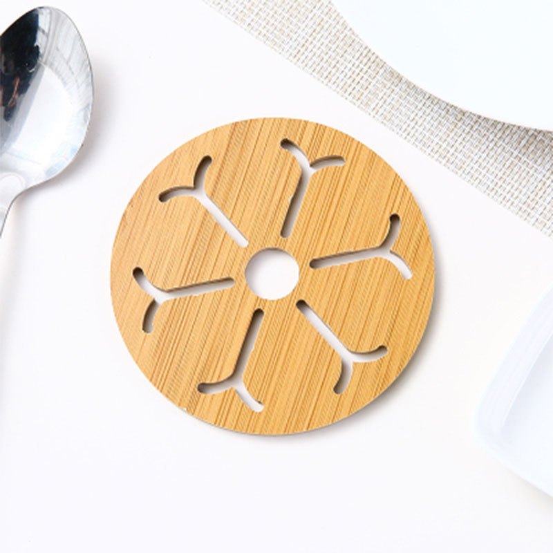 乾越qianyue木质隔热垫6个防烫耐热家用碗垫防水餐桌菜垫子盘垫餐垫