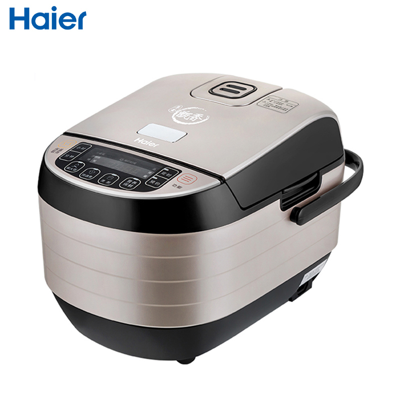 海尔(Haier)电饭煲HRC-IFS4031液晶显示 4升 IH电磁加热 金属不锈钢 智能预约 智能电饭锅
