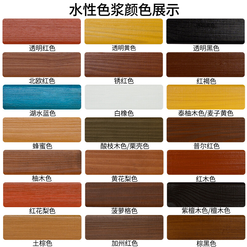 千居美 水性漆色浆 木器漆木蜡油木油清油防腐木漆水性漆色剂 100ml 湖水蓝高清大图
