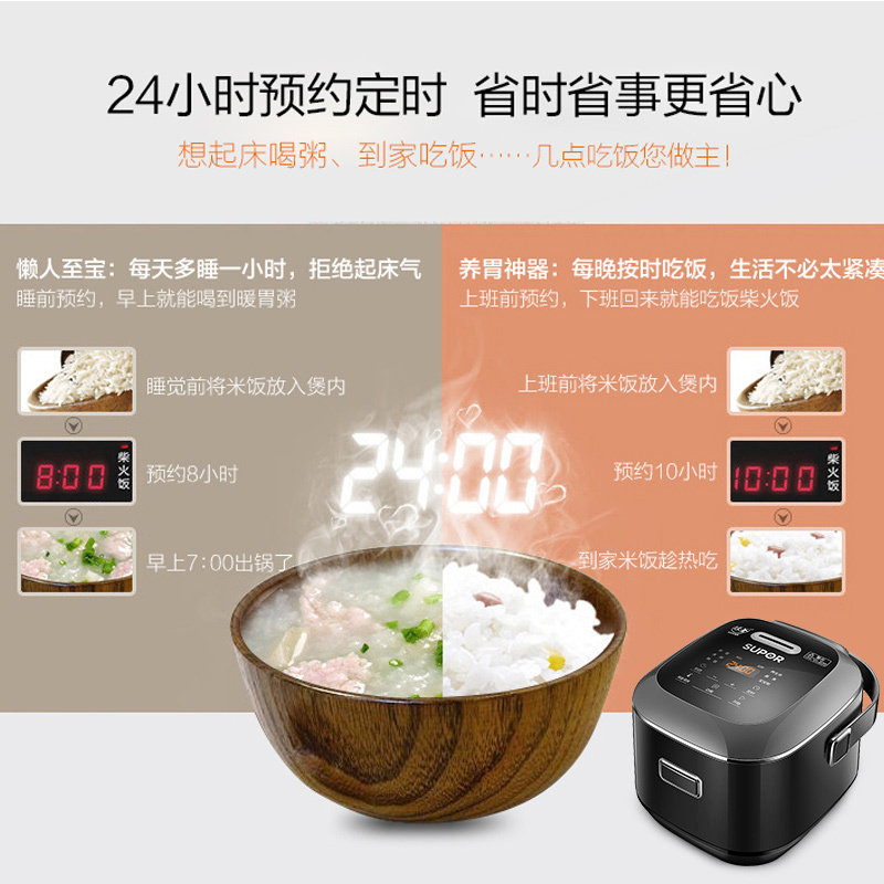 苏泊尔(SUPOR)电饭煲 2L 迷你智能可预约定时 火旋风球釜内胆电饭锅底盘加热预约功能CFXB20FC615-35高清大图