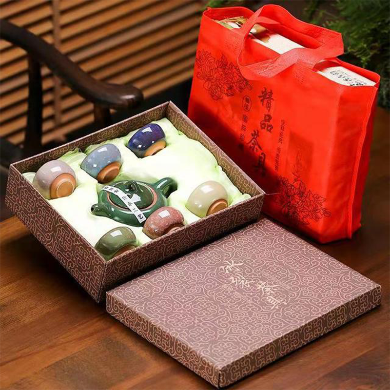七彩冰裂茶具套装