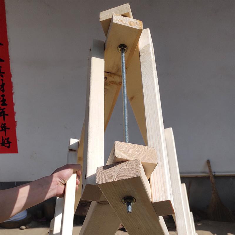 实木梯子家用折叠梯加厚室内人字梯移动楼梯步梯多功能扶梯 三维工匠 其他尺寸可以定做高清大图