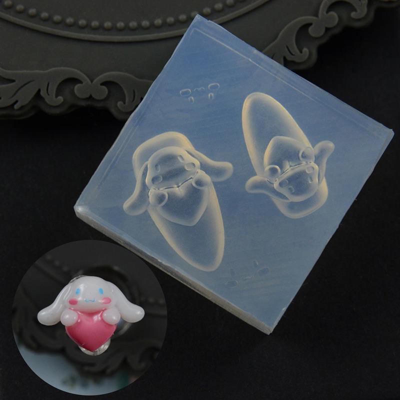 美甲卡通财神爷硅胶模具新年醒狮子头小熊3d立体睡娃磨具米奇米妮 福气牛模具
