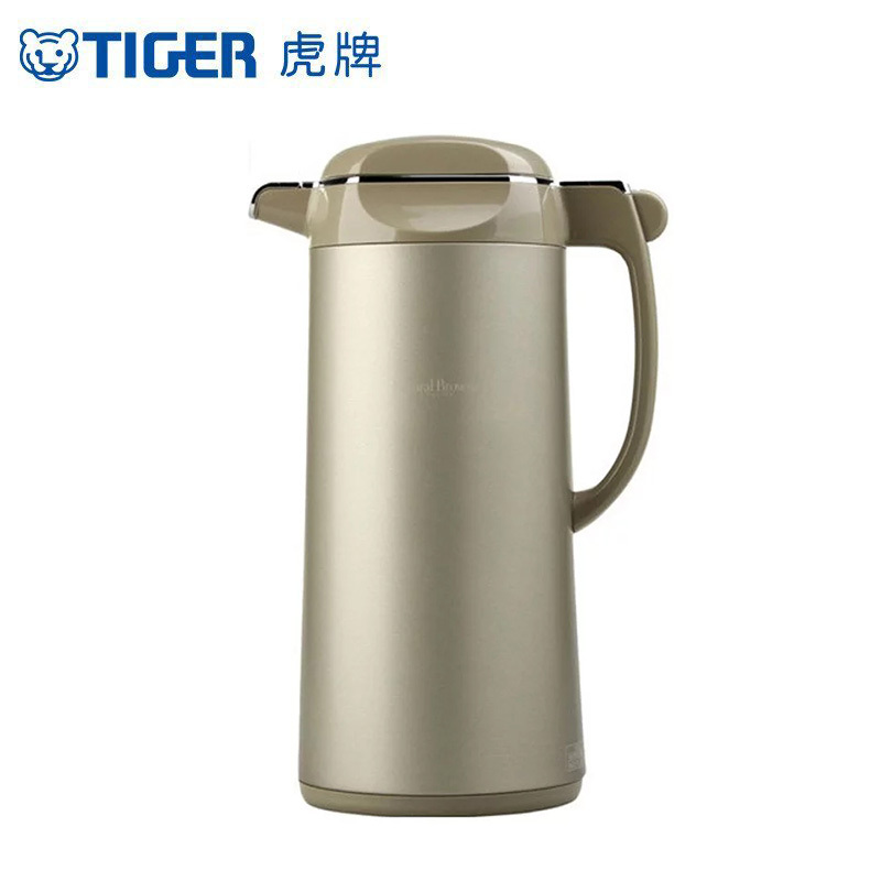 tiger虎牌玻璃内胆便携式热水瓶PRM-A190 日本进口 保温轻巧热水壶 1.9L 深灰色