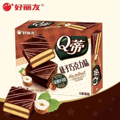 好丽友(Orion) 糕点 Q蒂蛋糕 榛子巧克力味336g(蛋糕礼盒) 榛子蛋糕( 新老包装交替发货中)