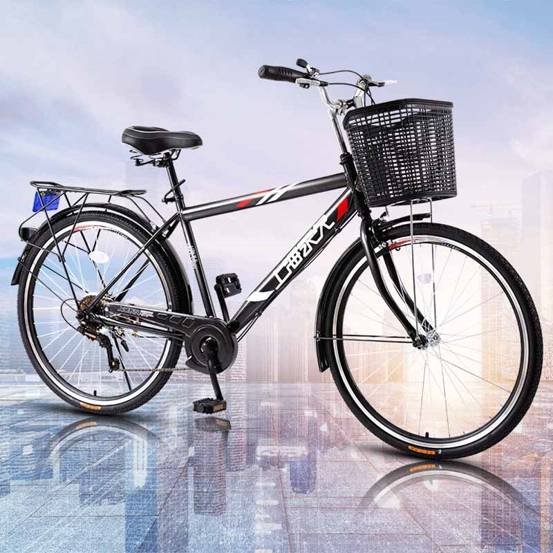 永久牌自行车男女轻便上班复古通勤单车普通代步老式26寸成人大人