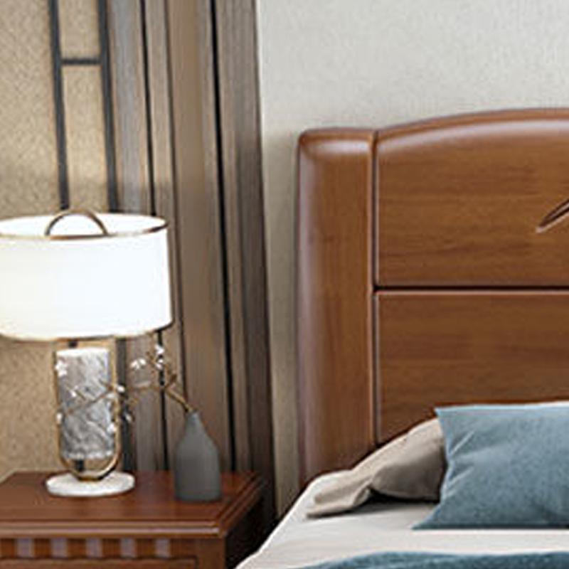 臻远ZY-SMC-122 现代简约实木床双人床 1.8米气压高箱高清大图