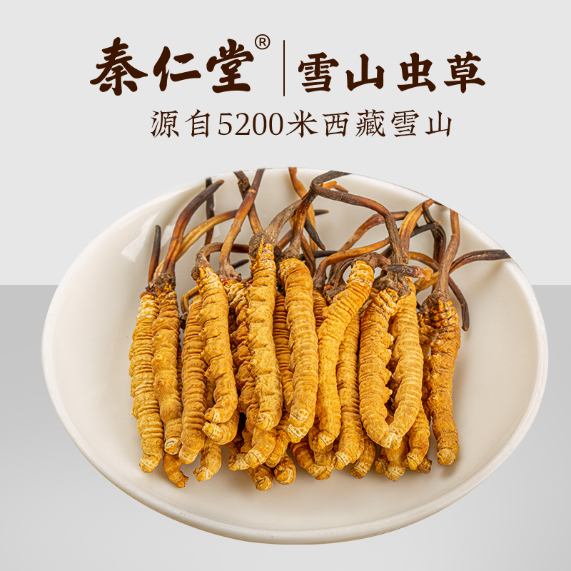 秦仁堂冬虫夏草2根/克10根 冬虫草正品干货 5克礼盒装