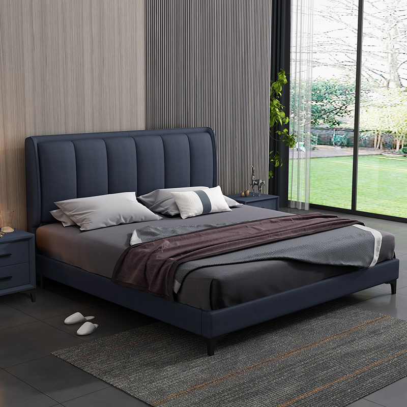 百冠环球床主卧双人床美式轻奢软包婚床简约现代榻榻米布艺床真皮床