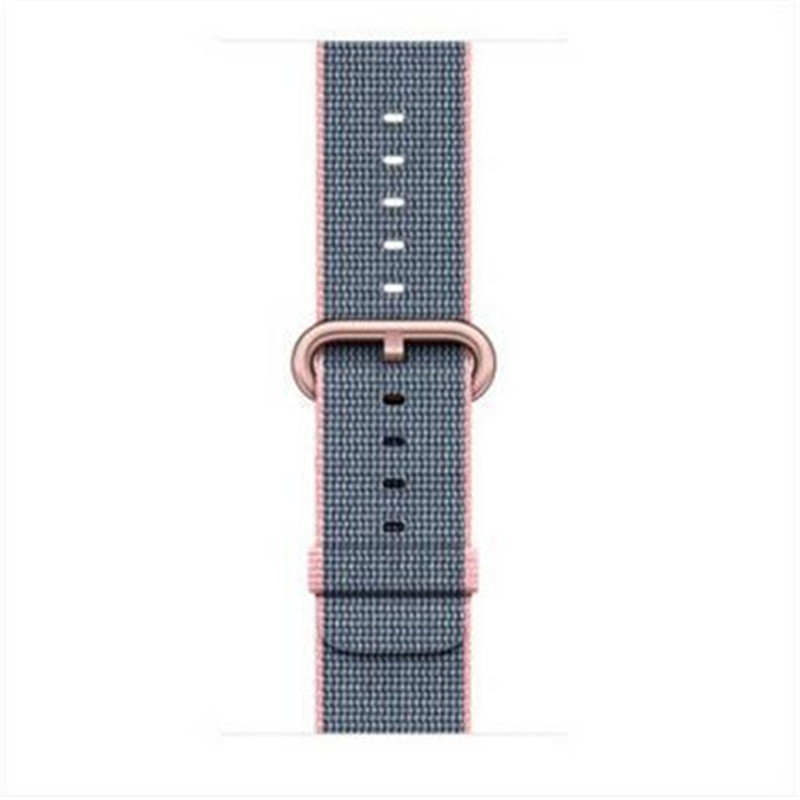 苹果 (Apple)Watch Series2 苹果智能手表 GPS定位 铝金属表壳搭配精织尼龙表带38mm亮粉配午夜蓝