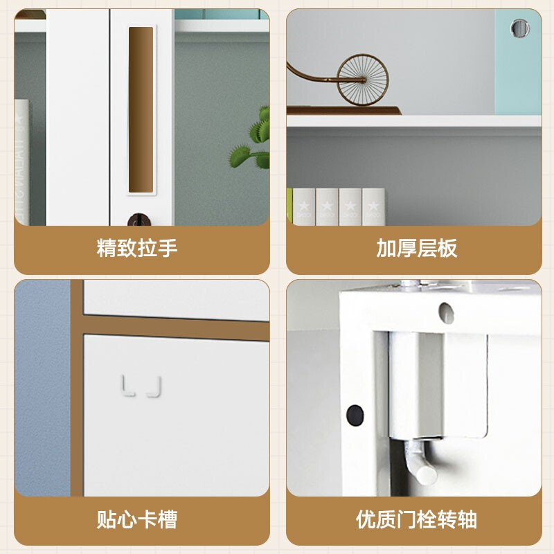 绵冠文件柜拆装办公柜钢制铁皮柜资料柜档案柜储物柜 咖色拆装大器文件柜高清大图