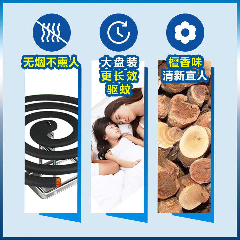 雷达 蚊香 灭蚊 驱蚊 防蚊 家庭装 檀香型 40盘 28克x20 双盘[新老包装随机发货]
